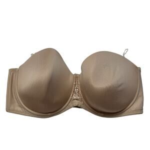 VANITY FAIR Beauty Back Underwire Smoothing Strapless Bra Beige Size 44DD #74380